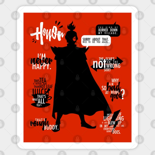 ATLA - Prince Zuko Quotes Sticker by firlachiel